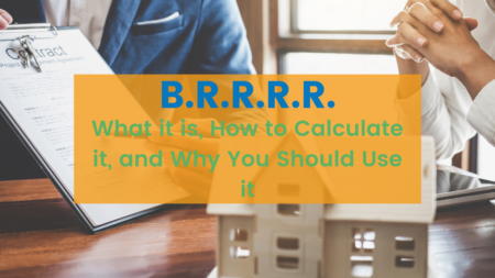 People meeting at a table with a model of house on it behind text that reads "B.R.R.R.R. What it is, How to Calculate it and Why You Should Use it